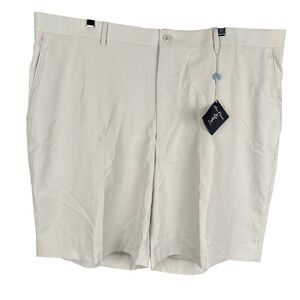 Alan Flusser Golf Men 44 Stone Beige Performance Wicking Shorts NWT New